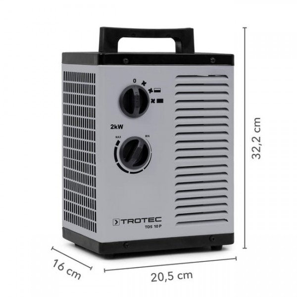 Trotec Seramik Isıtıcı TDS 10 P Monofaze 2KW Fanlı