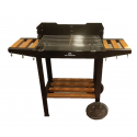 WETTERSTEIN Tekerlekli Mangal, Ahşap Sehpalı/Raflı ,Barbekü S MODEL WETTERSTEIN Tekerlekli Mangal, Ahşap Sehpalı/Raflı ,Barbekü S MODEL