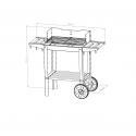 WETTERSTEIN Tekerlekli Mangal, Ahşap Sehpalı/Raflı ,Barbekü S MODEL WETTERSTEIN Tekerlekli Mangal, Ahşap Sehpalı/Raflı ,Barbekü S MODEL